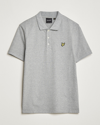 Polo Shirts |  Plain Polo Shirt Mid Grey Marl