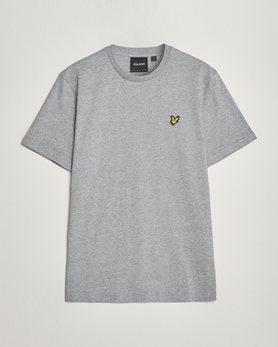 Men |  | Lyle & Scott | Plain Crew Neck Cotton T-Shirt Mid Grey Marl