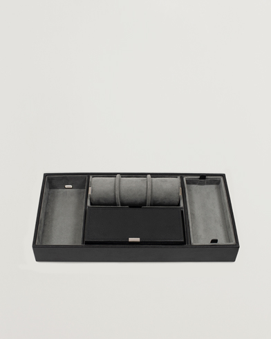 Men |  | WOLF | Howard Valet Tray with Cuff Black/Grey Pebble