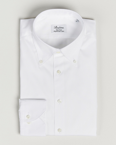 Men |  | Stenströms | Fitted Body Button Down Shirt White