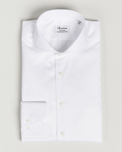Men | Celebrate New Year's Eve in style | Stenströms | Fitted Body Extreme Cut Away Shirt White