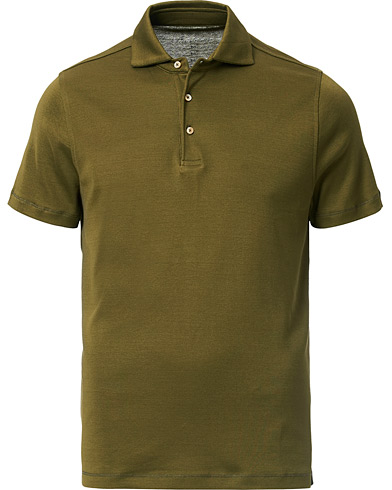  Mercerised Cotton Polo Shirt Green