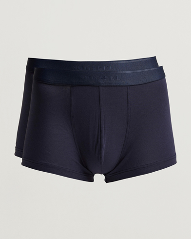 Men | Underwear | Sunspel | 2-Pack Cotton Stretch Trunk Navy