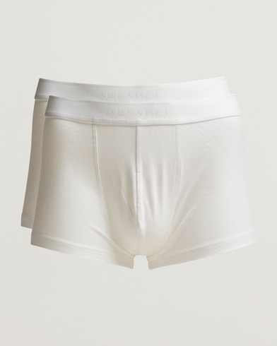 Men |  | Sunspel | 2-Pack Cotton Stretch Trunk White