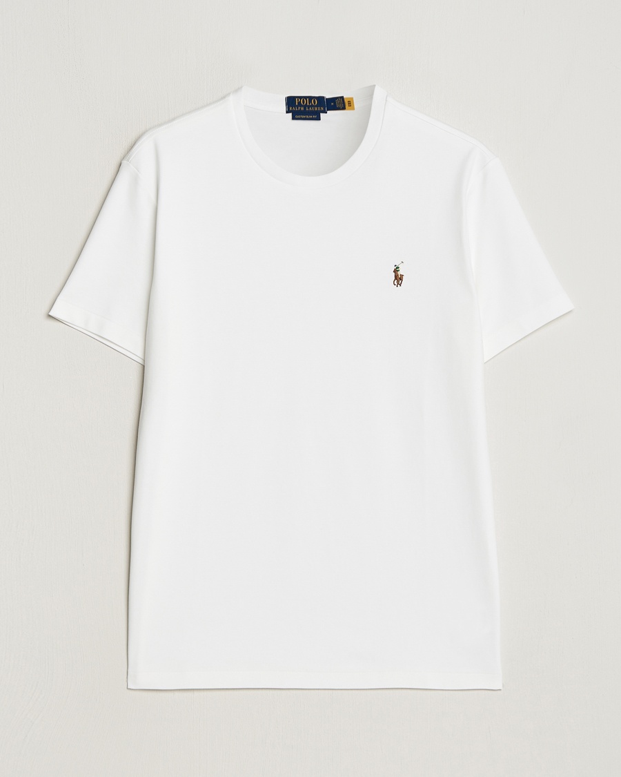 Polo Ralph Lauren Luxury Pima Cotton Crew Neck T-Shirt White – White