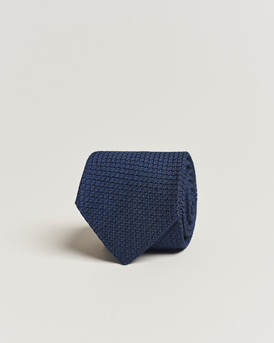 Men |  | Amanda Christensen | Silk Grenadine 8 cm Tie Napoli Blue