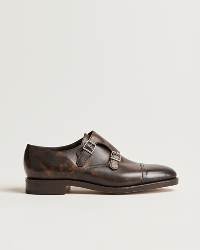 Monk Strap Shoes |  William Double Monkstrap Dark Brown Calf