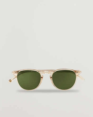 Men | Round Frame Sunglasses | Garrett Leight | Hampton 46 Sunglasses Pure Green