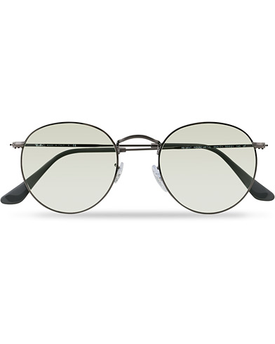 Men | Round Frame Sunglasses | Ray-Ban | 0RB3447 Round Metal Sunglasses Gunmetal/Light Green