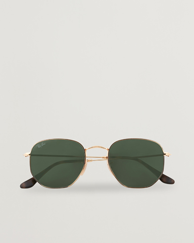 Men | The Summer Collection | Ray-Ban | 0RB3548N Hexagonal Sunglasses Gold/Green