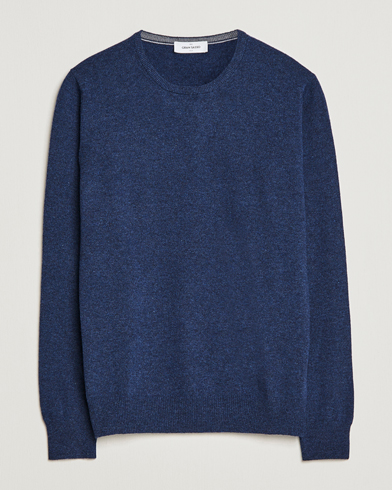 Men | Sweaters & Knitwear | Gran Sasso | Wool/Cashmere Crew Neck Navy