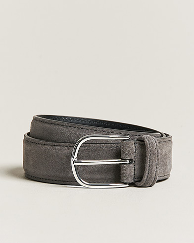 Anderson's Suede 3,5 cm Belt Grey – Grey
