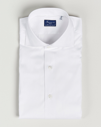 Men | Business Shirts | Finamore Napoli | Milano Slim Fit Stretch Shirt White