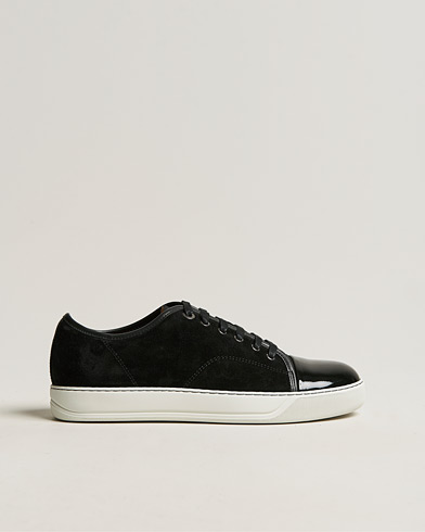 Men | Luxury Brands | Lanvin | Patent Cap Toe Sneaker Black
