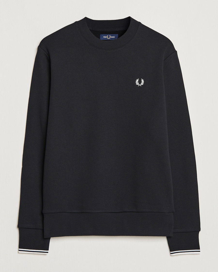 Fred Perry Crew Neck Sweatshirt Black – Black