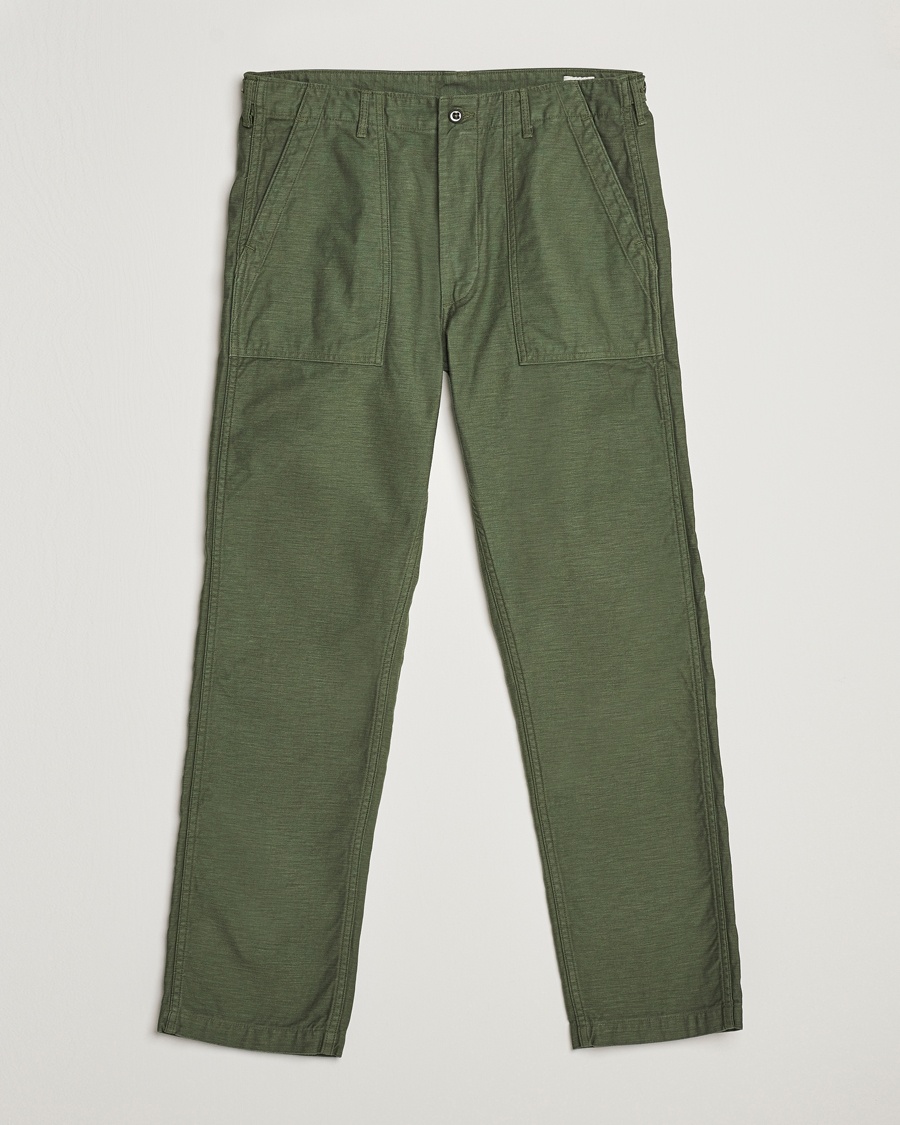 orSlow Slim Fit Original Sateen Fatigue Pants Green – Green