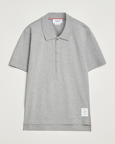 Thom Browne Relaxed Fit Polo Light Grey – Grey