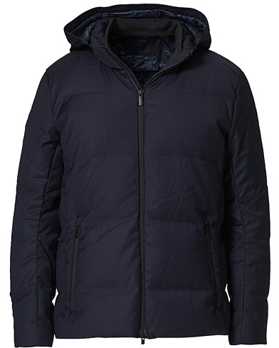Men | Minimalistic jackets | UBR | Oxygen Down Savile Jacket Dark Navy Wool