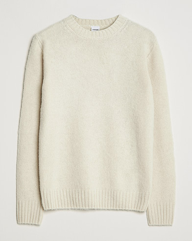 Men | Knitted Jumpers | Aspesi | Brushed Shetland Sweater Naturale