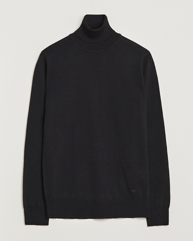 Men | Turtlenecks | Emporio Armani | Knitted Merio Polo Black