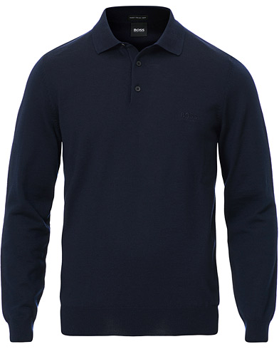 Knitted Polo Shirts |  Bono Knitted Polo Dark Blue