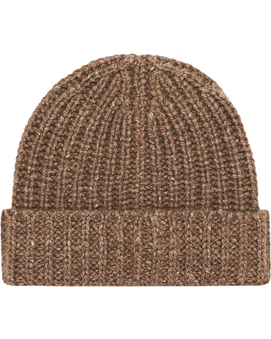  Heavy Knitted Cashmere Hat Otter Mix