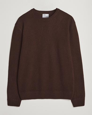 Men | Knitted Jumpers | Colorful Standard | Classic Merino Wool Crew Neck Coffee Brown