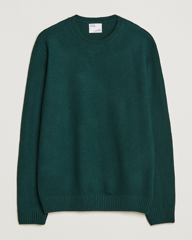 Men | Knitted Jumpers | Colorful Standard | Classic Merino Wool Crew Neck Emerald Green