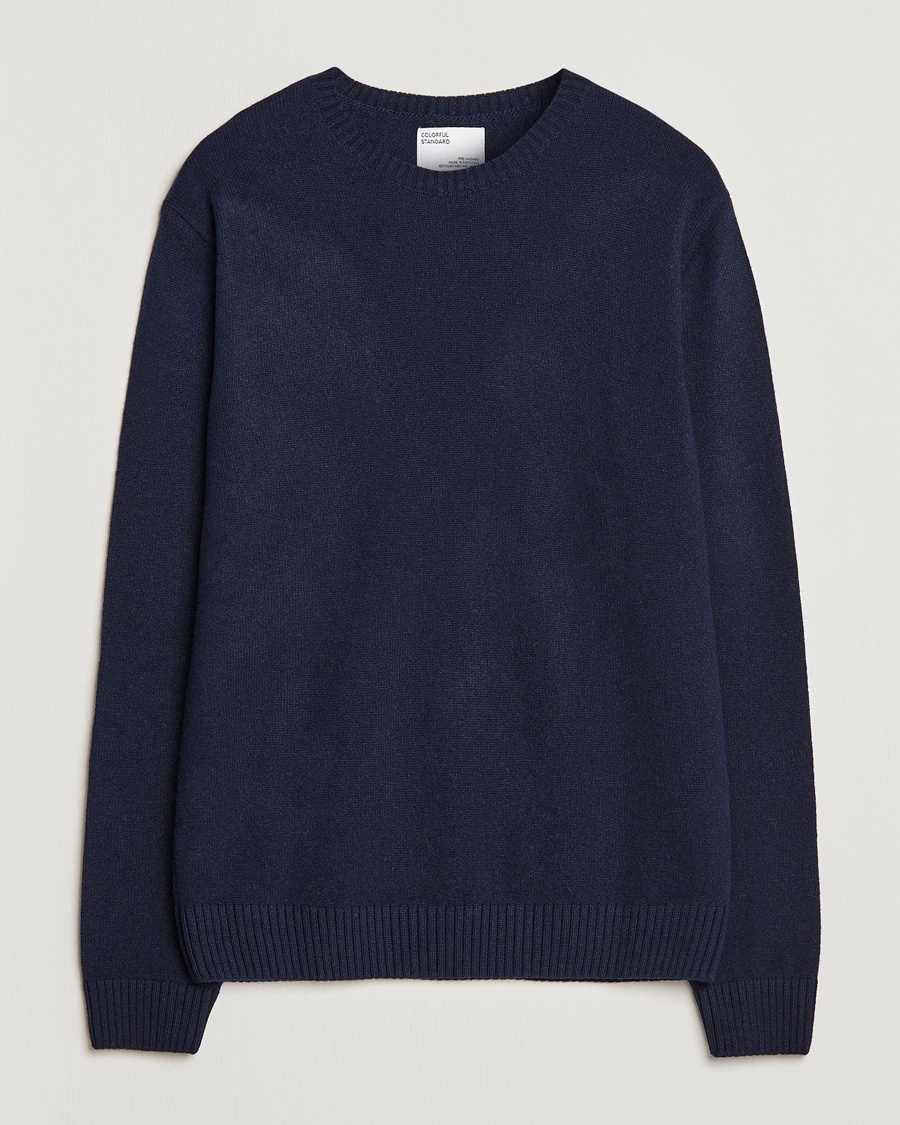 Lyle & Scott Chunky Ribbed Button Knit Dark Navy at CareOfCarl.com