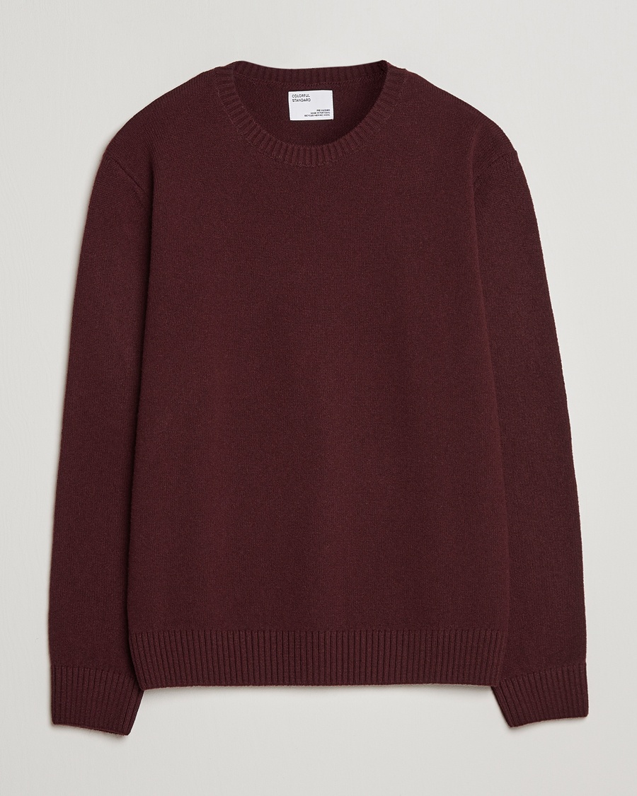 Colorful Standard Classic Merino Wool Crew Neck Oxblood Red – Red