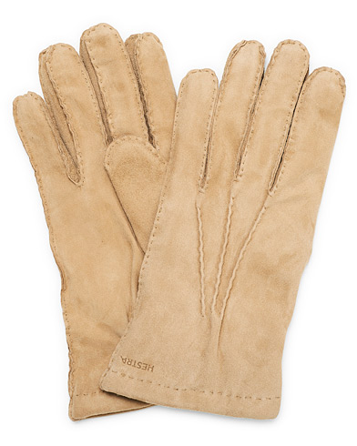 Gloves |  Arthur Wool Lined Suede Glove Camel