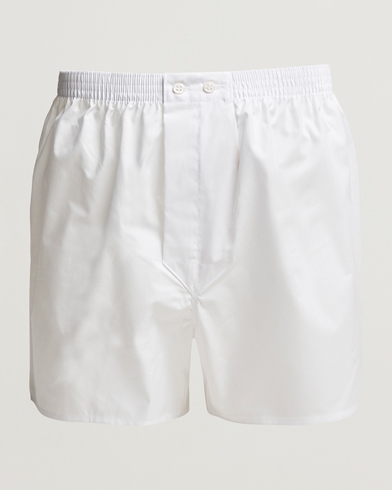 Men | Underwear | Derek Rose | Classic Fit Cotton Boxer Shorts White