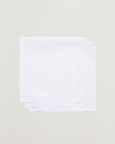 Men | Dark Suit | Amanda Christensen | 3-Pack Cotton Pocket Square White