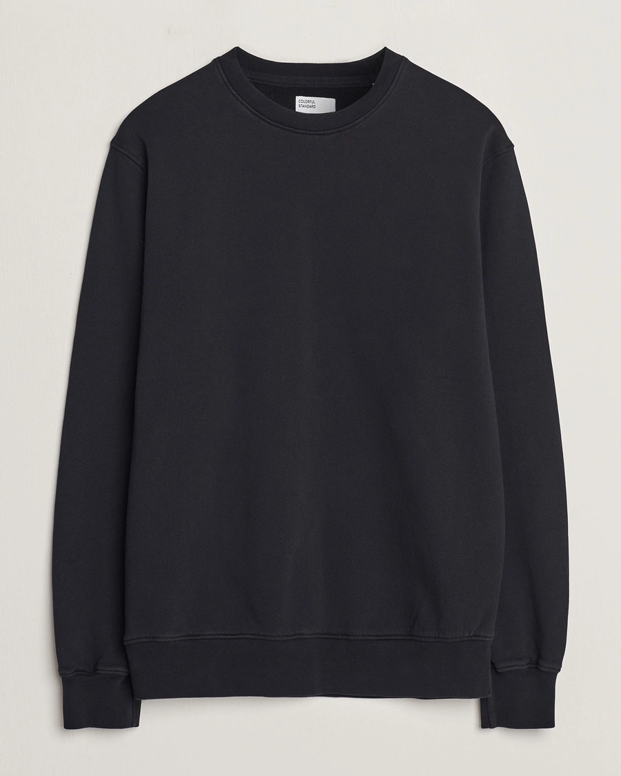 Colorful Standard Classic Organic Crew Neck Sweat Deep Black – Black
