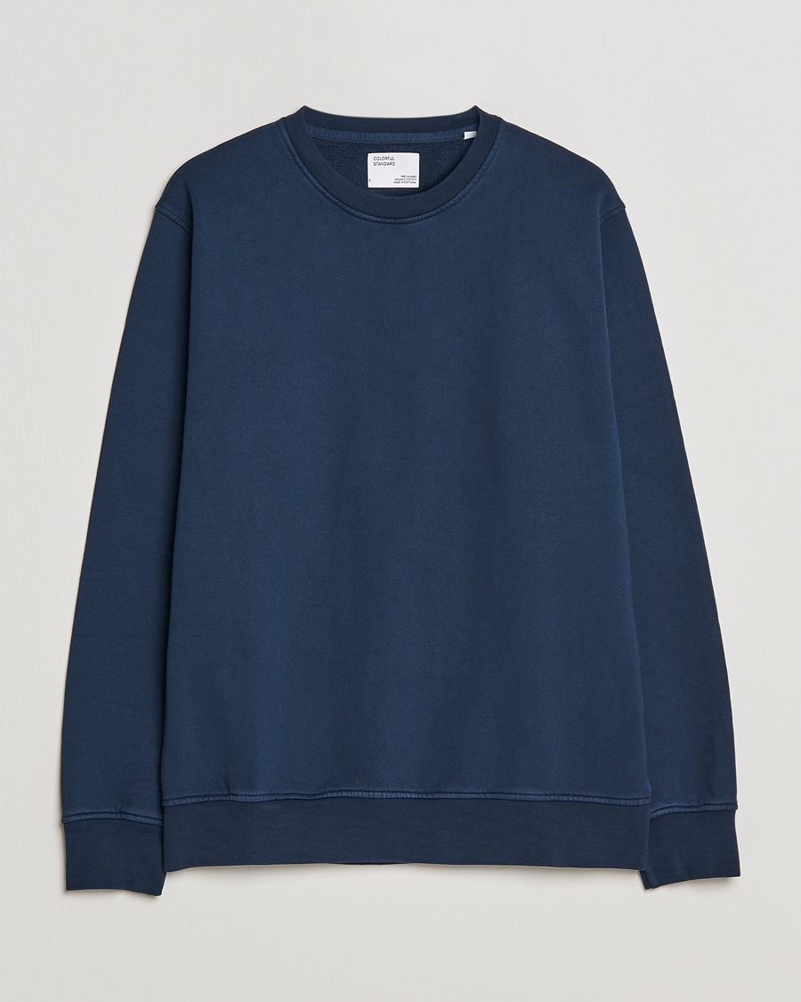 Colorful Standard Classic Organic Crew Neck Sweat Navy Blue – Blue