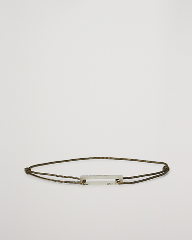 Bracelets |  Cord Bracelet Le 17/10 Khaki/Sterling Silver 