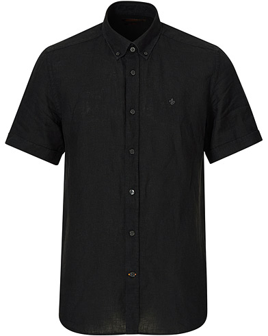 Corduroy Shirts |  Douglas Linen Short Sleeve Shirt Black
