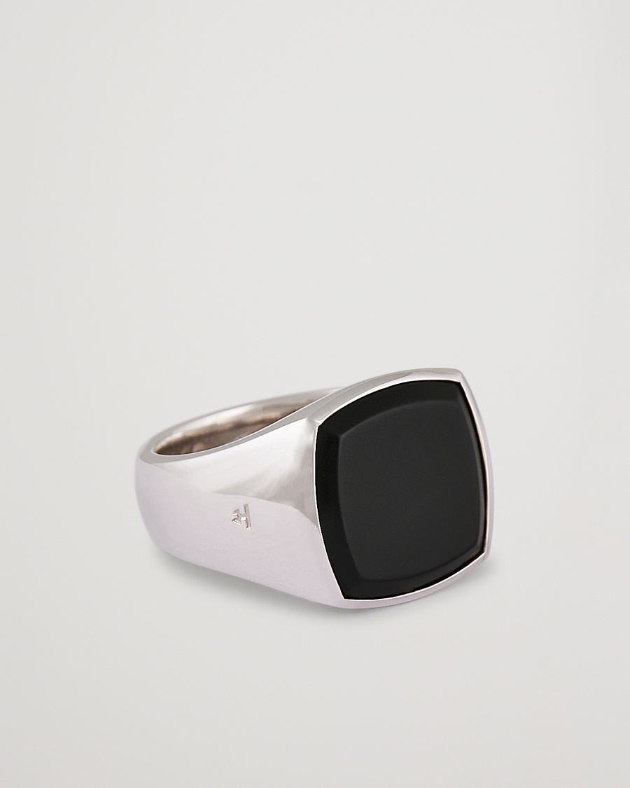 Tom Wood Cushion Black Onyx Ring Silver – Black