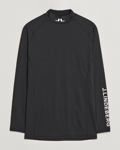 Men | Long Sleeve T-shirts | J.Lindeberg | Aello Soft Compression Tee Black