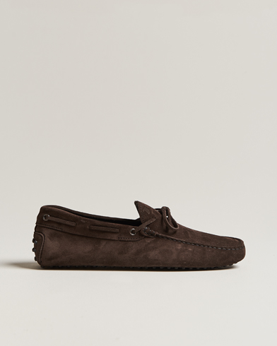 Men |  | Tod's | Lacetto Gommino Carshoe Dark Brown Suede