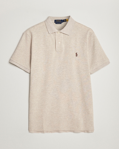 Men | Short Sleeve Polo Shirts | Polo Ralph Lauren | Custom Slim Fit Polo Expedition Dune Heather