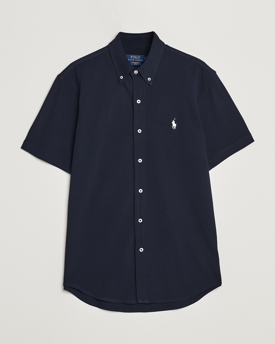 Polo Ralph Lauren Featherweight Mesh Short Sleeve Shirt Aviator Navy – Blue
