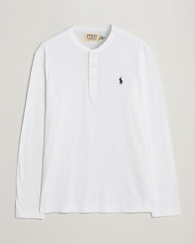 Henley Shirts |  Slub Jersey Henley White