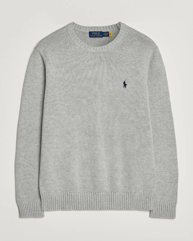 Polo Ralph Lauren Cotton Crew Neck Sweater Andover Heather – Grey