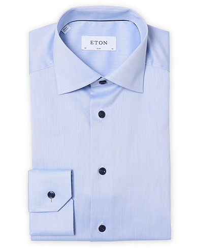  |  Slim Fit Twill Contrast Piping Shirt Light Blue