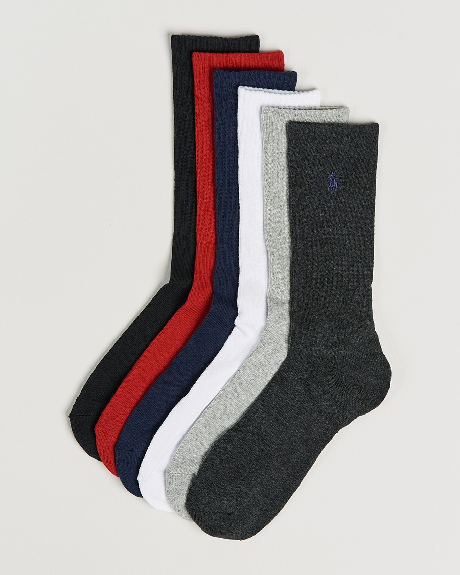 Polo Ralph Lauren 6-Pack Cotton Crew Socks Multi – Blue