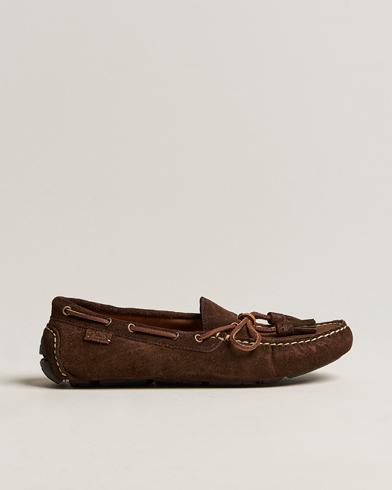 Men | Moccasins | Polo Ralph Lauren | Anders Suede Driving Shoe Chocolate Brown