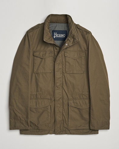 Men | Field Jackets | Herno | Cotton Field Jacket Army Green