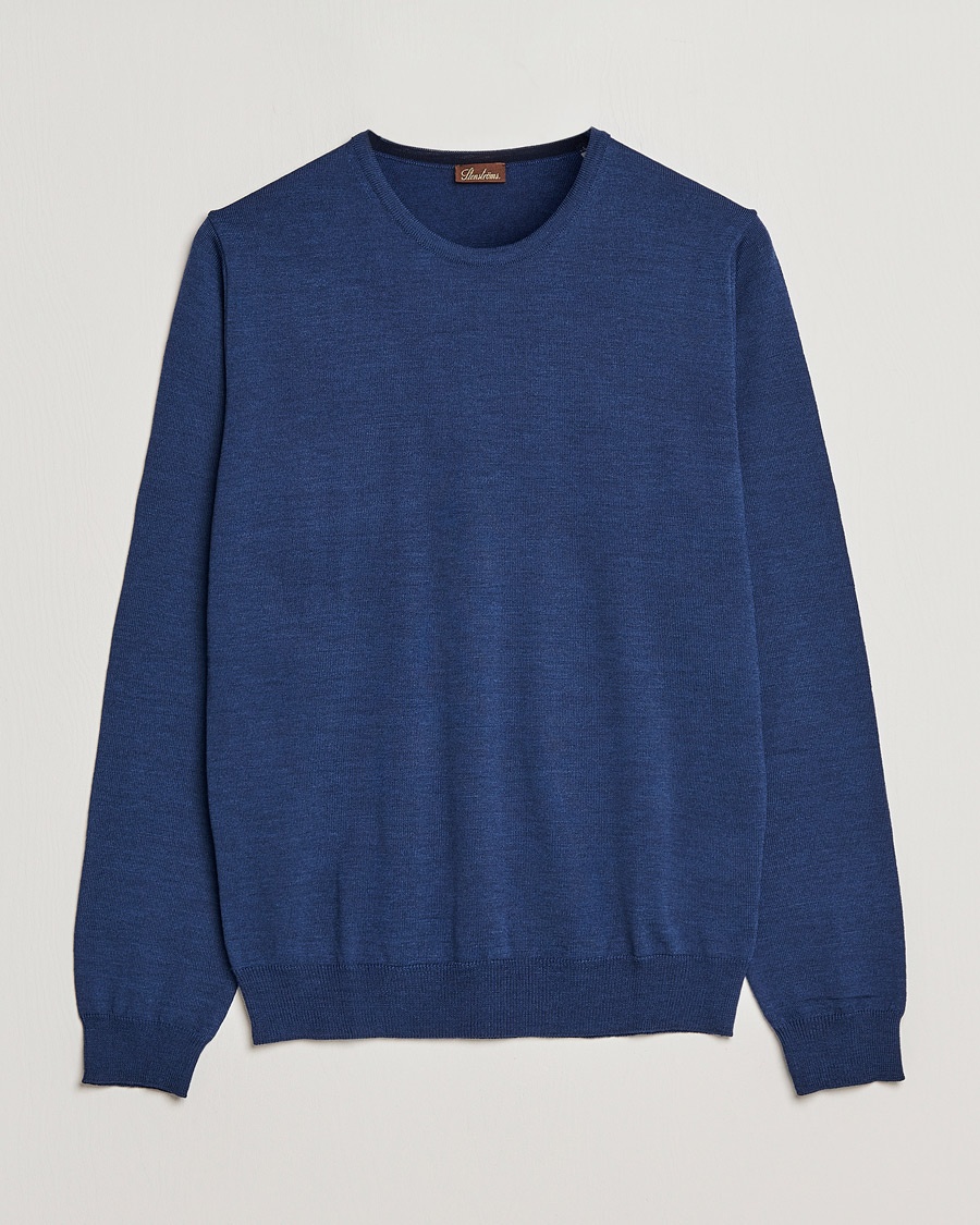 Stenströms Merino Crew Neck Blue – Blue