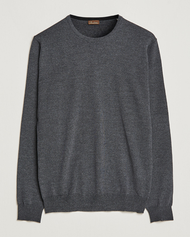 Men | Sweaters & Knitwear | Stenströms | Merino Crew Neck Anthracite